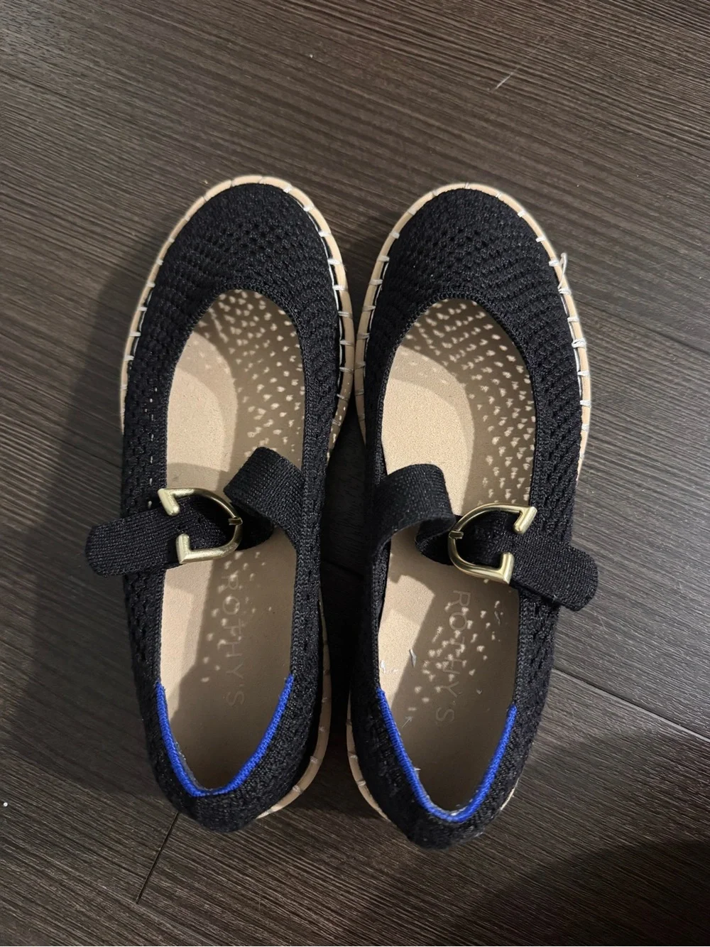 Rothy’s espadrille mary jane in black size 7
